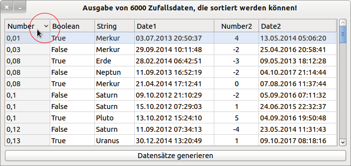 Sortierung GridView1